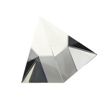80 mm Jasno, Kristalno Steklo Piramida Prizmo Obrti Kip Doma Dekor obtežilnik za papir