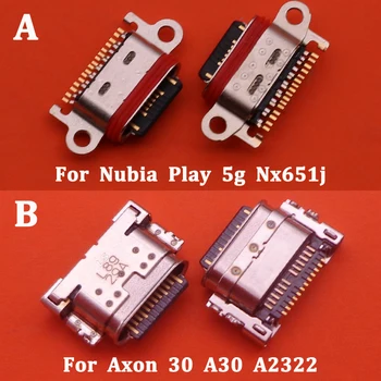 2Pcs Polnilnik USB Dock Priključek Vtič za napajanje Priključek Tip C Obrnite Stojalo Za ZTE Aksonu 30 A30 A2322 Nubia Igrajo 5G NX651j