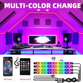 WIFI 5050 RGB Bluetooth, Led Trakovi Luči USB, 8 barv led trakov TV Ozadja Soba Dekoracijo Led Trak Diod Prilagodljive Luči