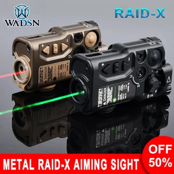 WADSN Kovinski RAID-X, katerih Cilj Pogled Rdeča Zelena Modra IR Laser Strobe Taktično ir Lov Naprave Raid Laserji Prilagodite za 20 mm Železnici