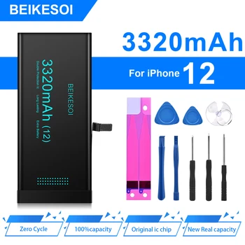 BEIKESOI Baterije za iPhone 12 Pro Max Visoka zmogljivost Bateria za iphone 12pro 12promax Baterij za ponovno Polnjenje z Orodjem