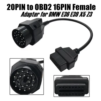 OBD Kabel za BMW 20Pin, da OBD2 16pin OBDII Ženski Konektor za E36 E39 X5 Z3 OBD2 Podaljša Kabel