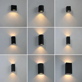 Sodobni LED Nepremočljiva Prostem Stenska Svetilka Gor in Dol Svetlobe Domačo Razsvetljavo Verando Vrt Aluminija Stenske Luči Oltarja Koridor Rov