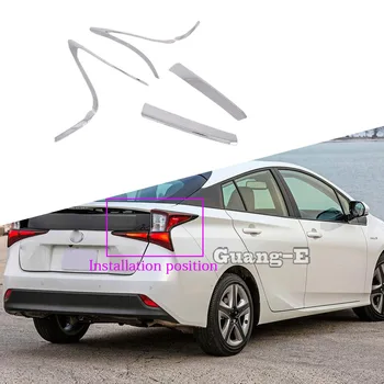 Za Toyota Prius 2019 2020 2021 2022 2023 Avto Zadaj Nazaj Luči Lučka Kapuco Oblikovanje Okvirja Palica Obrvi ABS Chrome Kritje Trim 4PCs