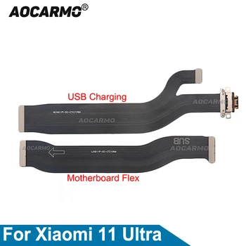 Aocarmo Polnjenje prek kabla USB Vrata za Polnilnik Dock Za Xiaomi 11 Ultra Glavni Odbor matične plošče Priključek Flex Kabel Nadomestni Del