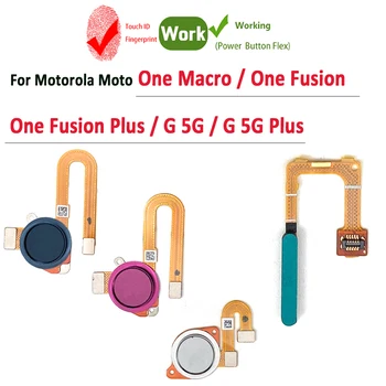 Original Preizkušen Za Motorola Moto Eno Makro Fusion Plus G 5G Plus Gumb Domov Prstnih odtisov, se Dotaknite Id-Senzor za Priključek Flex Kabel