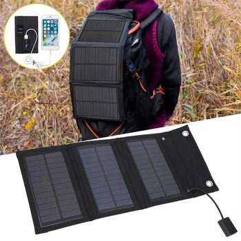 Solarno Polnjenje Plošča Celice 30W Fotovoltaičnih Polnilnik USB Sistem, 5V Baterije Prenosni Prilagodljiv Zložljive Sun Power Energy Kamp Set