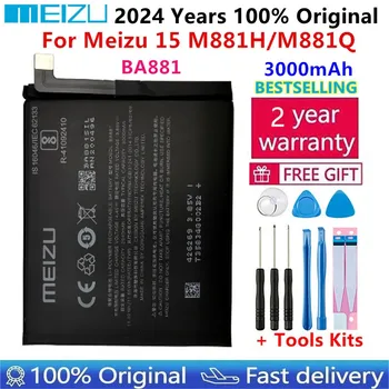 Meizu 100% Prvotne BA881 3000mAh Novo Baterijo Za Meizu 15 M881H/M881Q Telefon Visoke Kakovosti Baterije Baterije Bateria+ Darilo Orodja