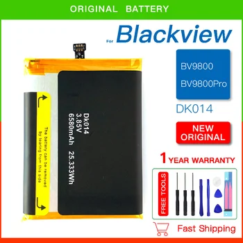 100% Prvotne Nadomestna Baterija BV 9800 6580mAh DK014 Za Blackview BV9800 / BV9800 Pro BV9800Pro Pametni Mobilni Telefon Batteria