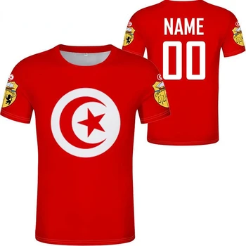 Po meri poljubno Ime, Številko TUNIZIJI 3D T-shirt Tun Tunisie Narod Zastavo Nogomet majice Oblačila Za Moške, Ženske, Darila