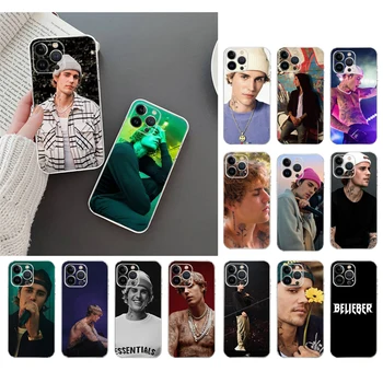 Pevec Justin Bieber Primeru Telefon Za iphone 15 14 Pro Max 13 12 11 Max Pro XS XR X 12mini 14 Plus Primeru Funda