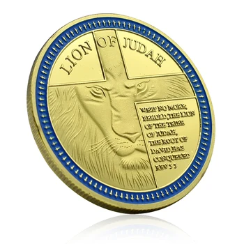 Lev Judom zlatnik Bog Zaščito Medaljo Zbirateljskih Kovinski Umetnostne Obrti, Spominki Doma Dekoracijo