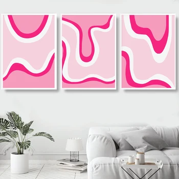 Povzetek Hot Pink Gradient Plakatov in Fotografij Minimalistične Umetnosti Platno Stensko Slikarstvo Umetnost Slike Doma Vrstici Soba Dekoracijo