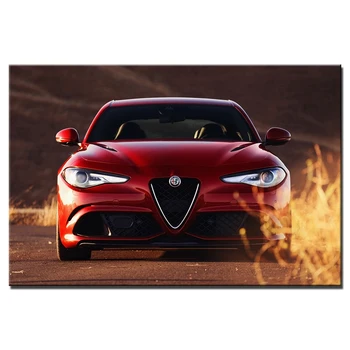 Vozilo Wall Art, Plakati, Alfa Romeo Giulia Superšportnega Ozadje Platno, Tisk Za Dom Dekor DIY Okvirjenih Slik