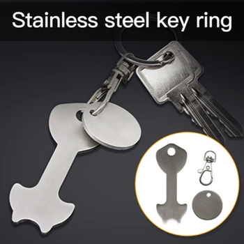 Kovine Aluminij Zlitine Key Ring Token Ključnih Verige Nakupovalni Voziček Žetonov Keychain Shopped Oznako Keyfobs Doma Dekoracijo Obrti