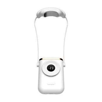 Mini Vratu Fan Prenosni Bladeless USB za Polnjenje Izključite Ljubitelje Športa za dejavnosti na Prostem, Ločeno Polprevodniških Hladilni Ventilator Bele