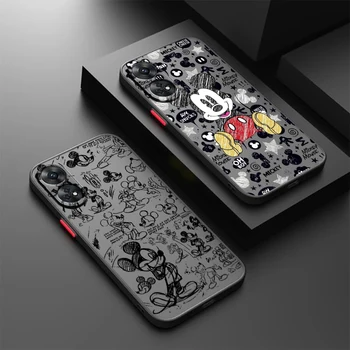 Srčkan Disney Mickey Mouse Za NASPROTNEGA Reno 8T 8 7 6 5 Z F MP Pro, Plus, Lite TPU Shockproof Mlečno Prosojna Primeru Telefon