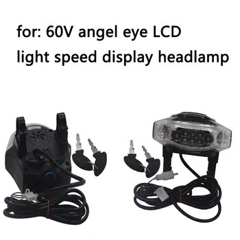 60V Angel Eyes LCD Svetlobe Prikaz Hitrosti Baterije Rog Pozornosti Smerniki Stikalo Tipka Za Citycoco Električni Skuter