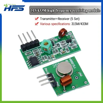 5set Pametne Elektronike 315Mhz RF oddajnik in sprejemnik Modul za povezavo komplet Za arduino/ARM/MCU WL diy 315MHZ/brezžični 433MHZ