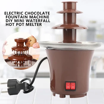110V 220V Čokoladni Vodnjak Treh plasti Električni Čokolada Topi Stolp Gospodinjstva, Popolnoma Avtomatski Čokoladni Vodnjak Stroj