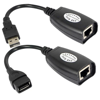 USB na priključek RJ45 RJ 45 LAN Kabel Podaljšek Podaljšek Adapter USB na Omrežna Vrata Signala Ojačevalnika