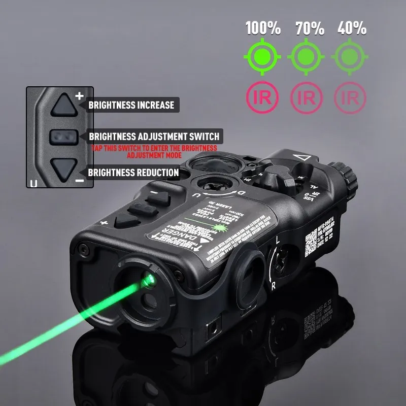 WADSN Kovinski RAID-X, katerih Cilj Pogled Rdeča Zelena Modra IR Laser Strobe Taktično ir Lov Naprave Raid Laserji Prilagodite za 20 mm Železnici1