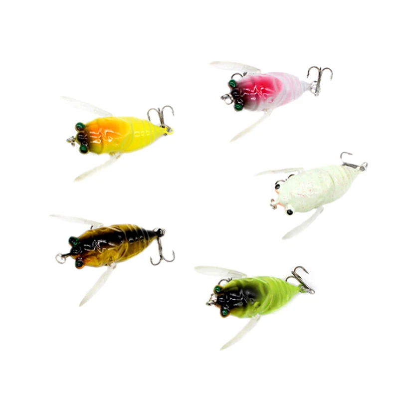 1Pcs Cicada 40 mm/6.4 g Ostriž Insektov Lure Vabe za Ribolov Lure Visoki Barb Kljuke Ribolov Reševanje, Umetne Vabe za Ribolov1