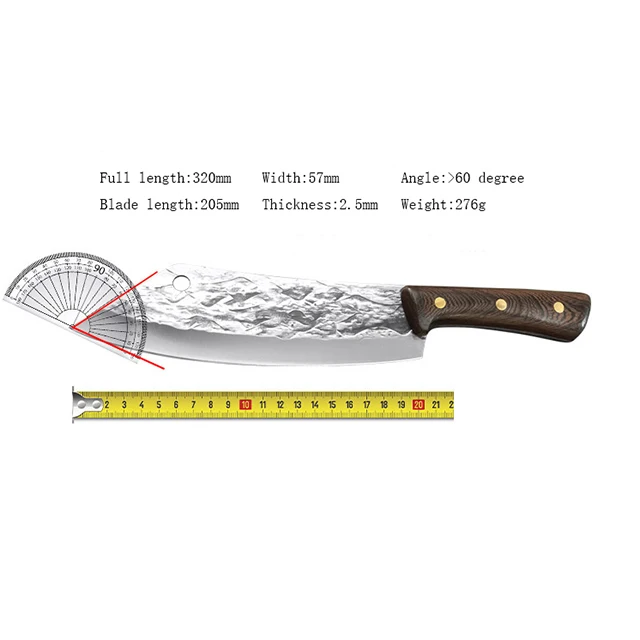 Ročno Kovanje Kuhar Nož 8 Inch Rezanjem Nož Visoko Ogljikovega Jekla, Lesa Ročaj mesar Koničastim Nožem Rezilo Kuhinja Cleaver5