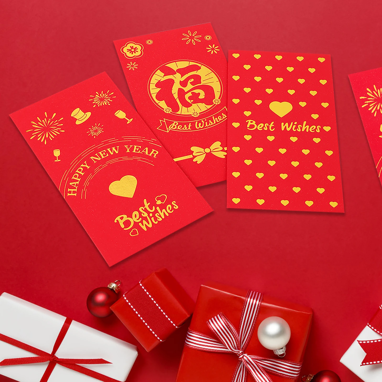 12Pcs/Veliko Kitajskih Pomladni Festival Rdeče Ovojnice Klasičnih Srečen vreča Denarja Poroko Ovojnico Novo Leto Okraski Ovojnice Za Denar1